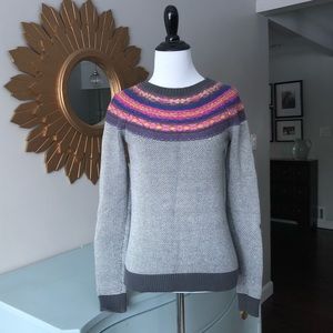 Mossimo Supply Co grey and multicolor knit sweater
